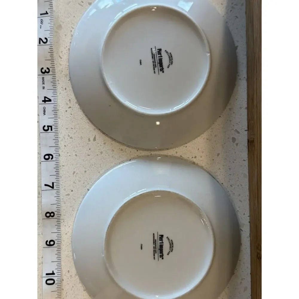 Pier 1 One Imports‎ Love Plates Dessert/Appetizer Set Of 2 Hearts